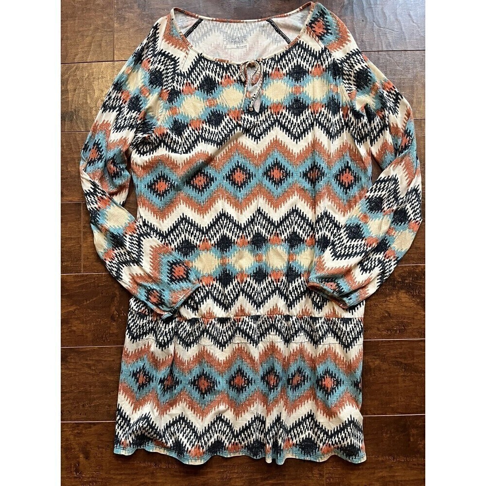 Patagonia Kamala Drop Waist Tunic Top Mini Dress Sz M Read Below